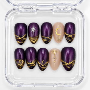 Celestial Plum press-on nails, Karève