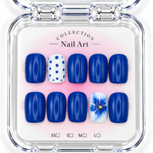 Blooming Blue press-on nails, Karève