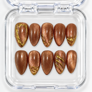 Bronze Veins press-on nails, Karève