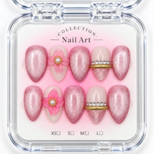 Pink Blossom press-on nails, Karève