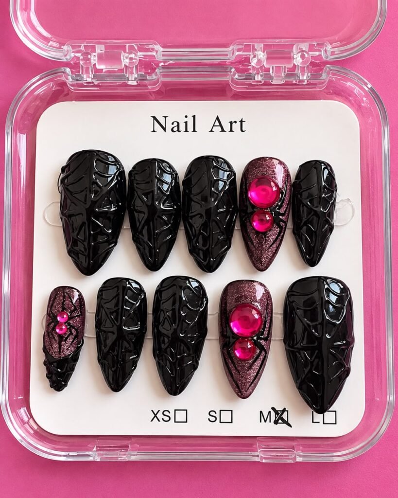 Madame Web press-on nails