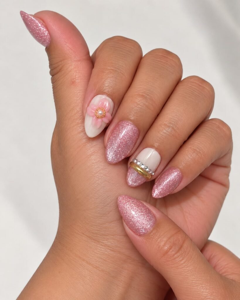 Karève handcrafted press-on nails, worn