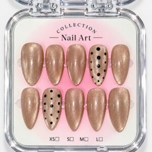 Nude Speckle press-on nails, Karève